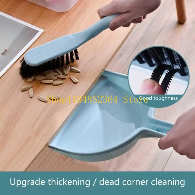 

652F Mini Dustpan and Brush Set Mini Cleaning Tool Small Broom and Dustpan Mini Dust Pans with Brush Nesting Cleaning Broom