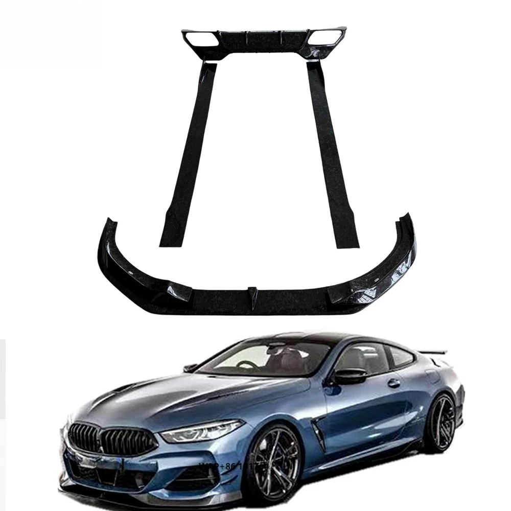 New for for 8 Series G14 G15 G16 Forged Carbon Bumper Kit Front Lip Side Skirt Diffuser Spoiler Exhaust