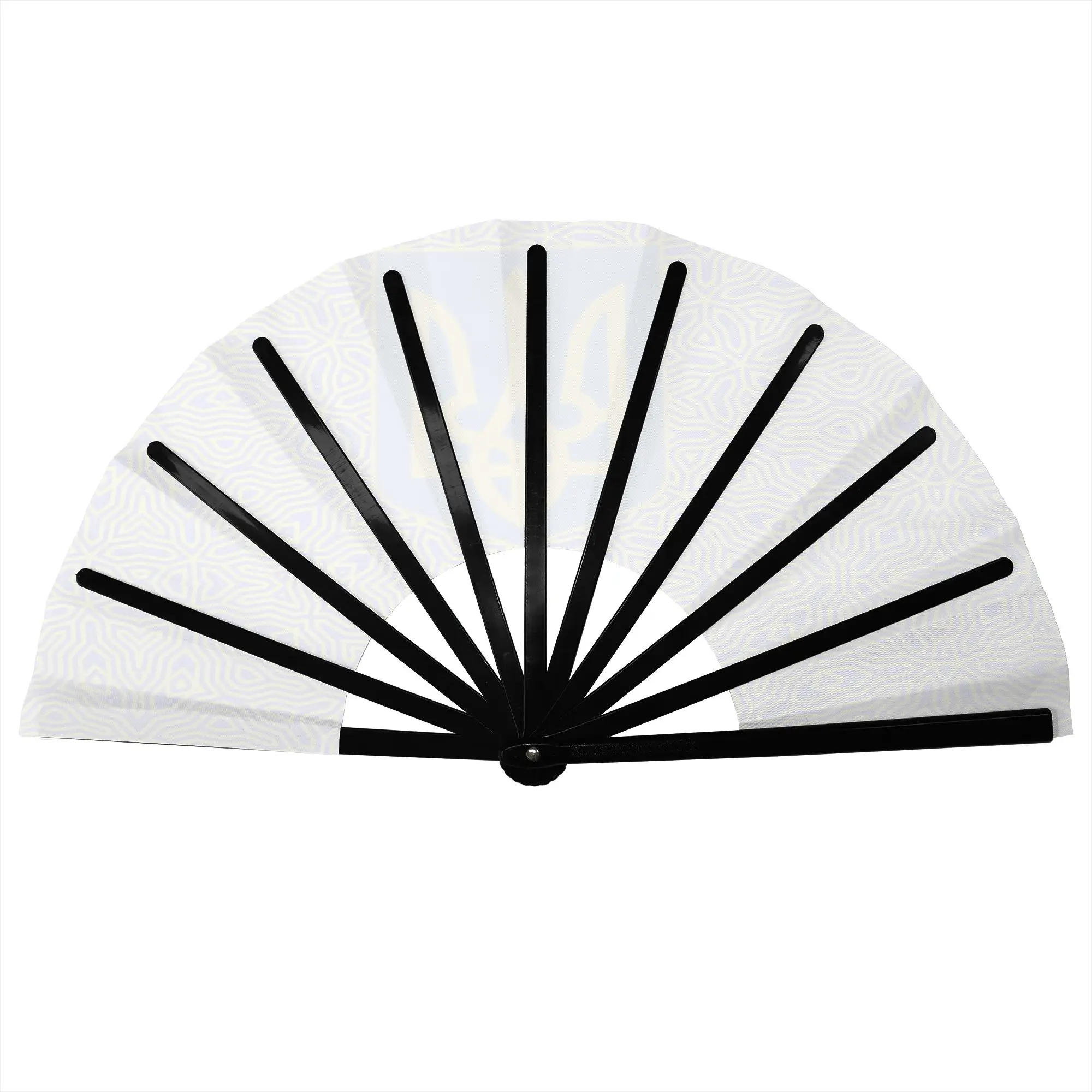 Customized Flag Of Ukraine Portable Pocket Fan Travel Ukrainian Heart Polyester Folding Fan Chinese Dance Handheld Cooling Fans