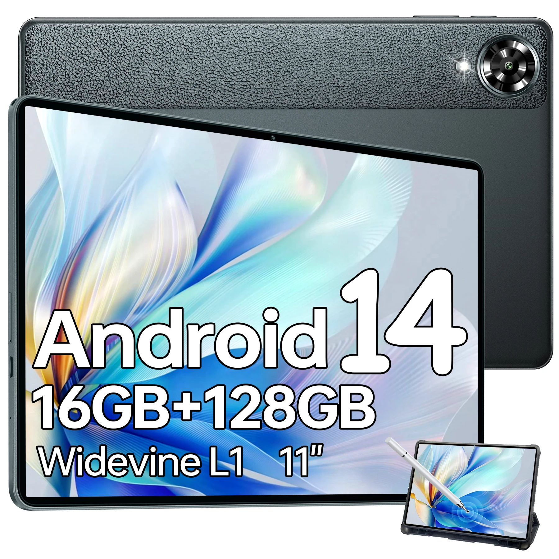تابلت OUKITEL OT11 مقاس 11 بوصة Android 14,16(4+12)GB RAM + 128GB ROM(1TB TF) مع قلم، بطاقة SIM 4G بقدرة 8000 مللي أمبير في الساعة، 13 ميجابكسل، Octa-Core/TÜV/GPS