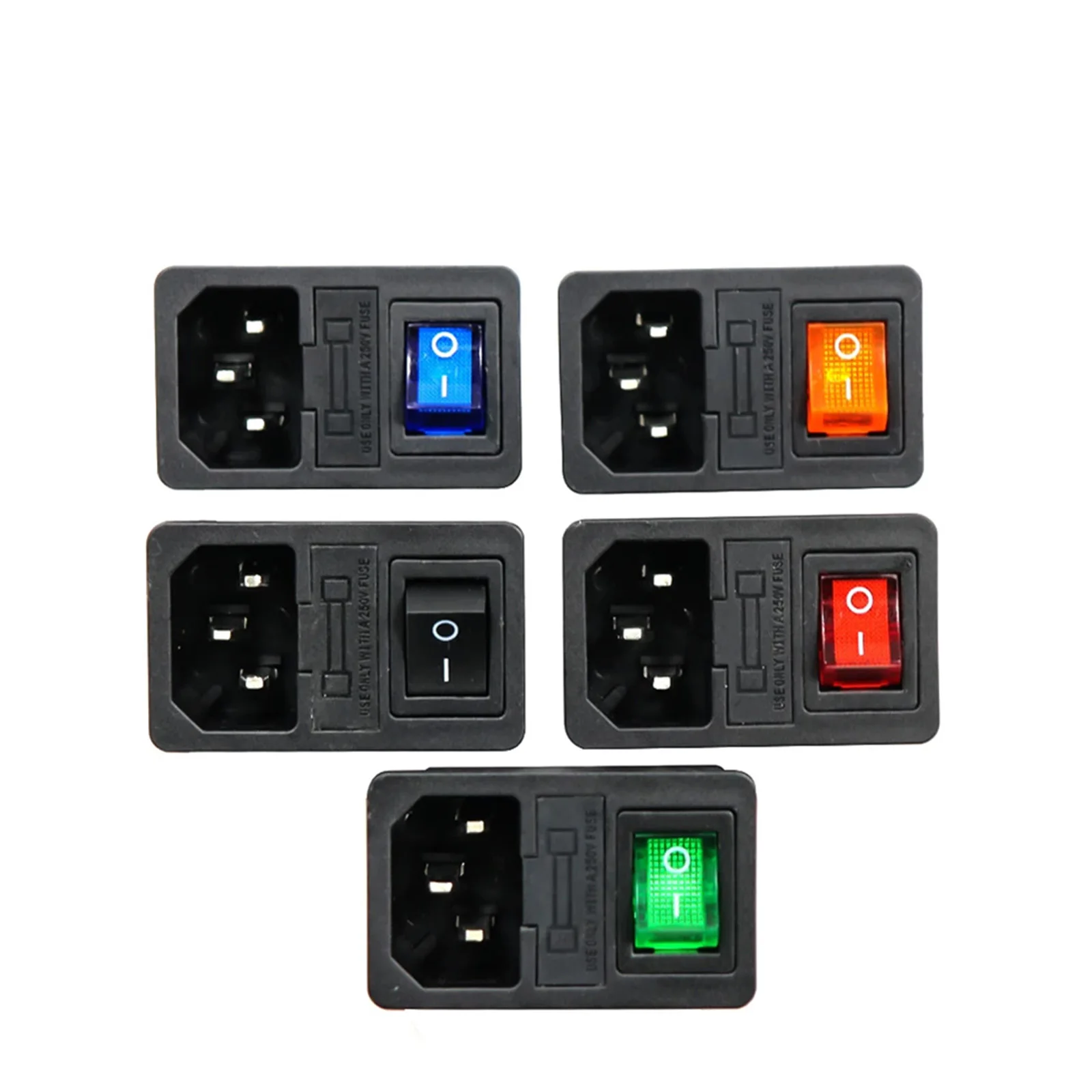 

3-Pin Socket IEC320 C14 For Power Supply Control Safe Convenience For DIY Projects 10A Rated Current 250V Rated Voltage