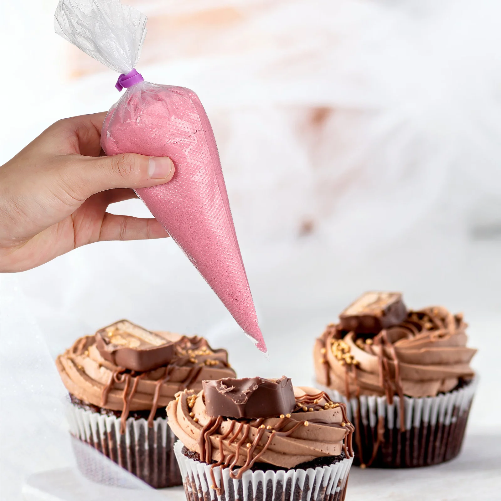 

1Set Disposable Pastry Bags Thick Premium Non-Burst Cake Decorating Piping Bags for Cookie Cupcake Frosting Baking Tools