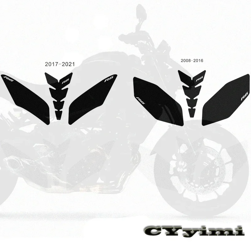 

For YZFR6 YZF-R6 Motorcycle Anti slip Tank Pad Side Gas Knee Grip Traction Pads Protector Sticker