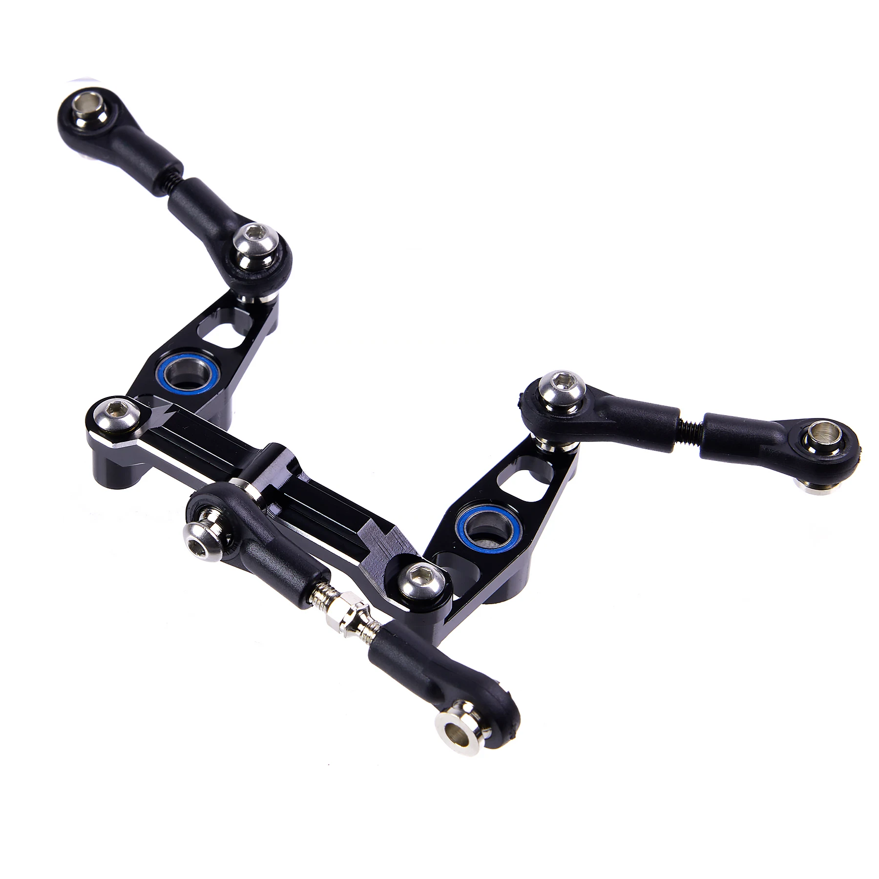 1/10 RC Car Alu  Alloy Ball Bearing Crank Steering Arms Set with Tie Rod Steering Assembly for Tamiya TT-02 TT-02D TT-02E TT02-B