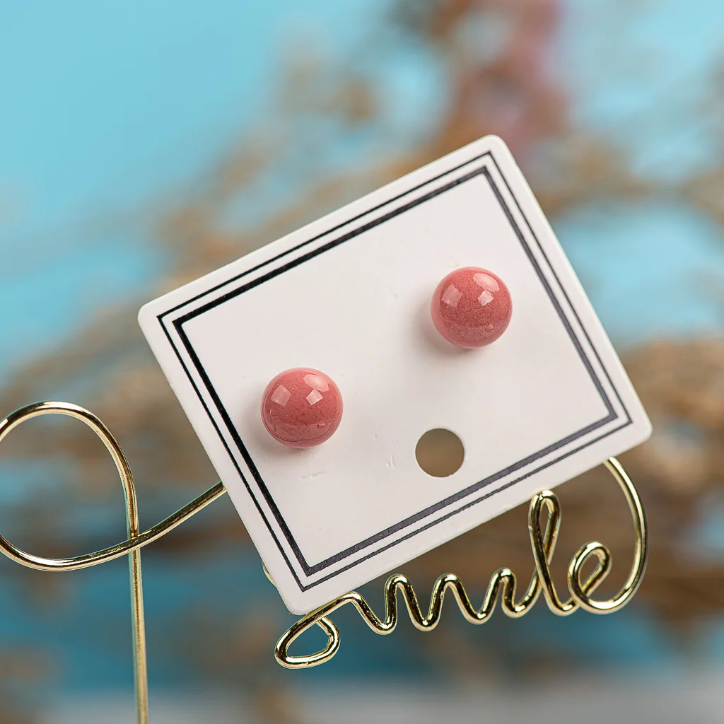 Small And Cute Porcelain Multicolor Earrings Anti-allergic #LY414  candongas бижутерия для женщин best friend ohringe