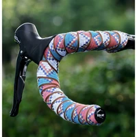 Cinta para manillar de bicicleta de carretera estilo Tweed a prueba de golpes, correa para manillar de bicicleta de montaña de algodón absorbente de sudor, cubierta para manillar de bicicleta de moda