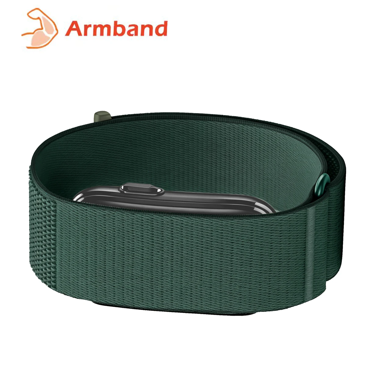 Für Garmin CIRQA Smart Band Bizeps-Armband Sport Fitness Tracker Nylon Gewebtes Atmungsaktives Uhrenarmband Verstellbarer Handgelenkschlaufenriemen