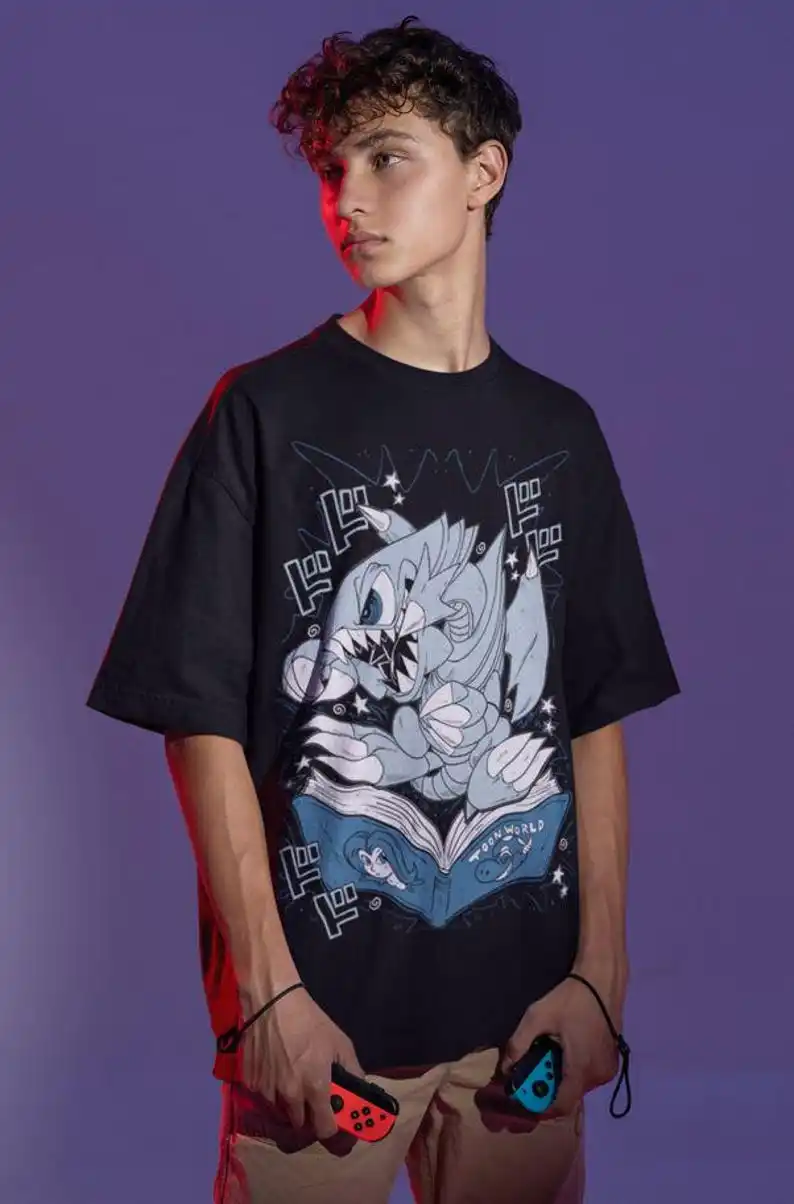 Dark Sorcerer Anime Unisex T-shirt Arcane Magic Apparel, Vintage Anime Clothing, Japan