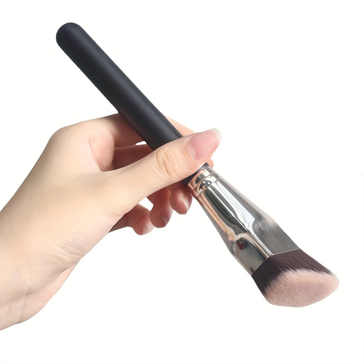 Professioneller Weitwinkel-Foundation-Pinsel mit Rechteckigen Borsten, Geeignet für Alle Hauttypen, Synthetisches Make-up-Werkzeug – Detail 6