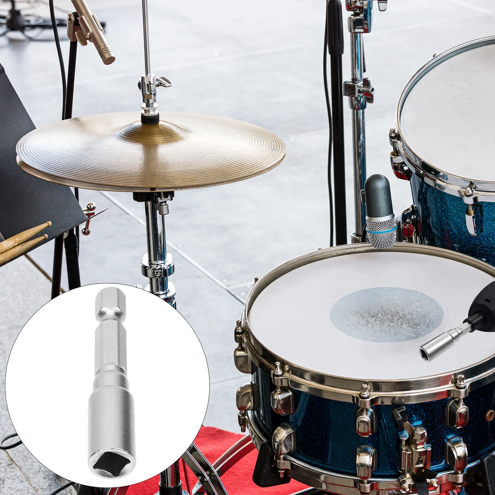 

Electric Drum Head Key Tool Metal Drum Key Drill Bit Tuner Percussion Alloy Parts Compact Size Durable Wear Resistant