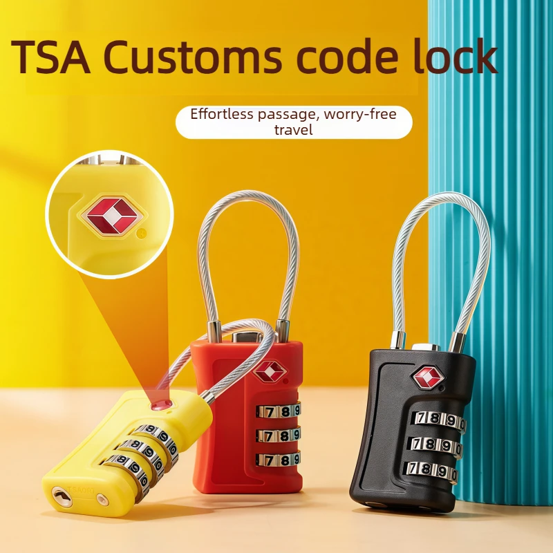 New TSA Customs Colorful Code Lock for Travel Luggage Password Changeable Lock Contrast Color Design Padlock Cabinet Locker