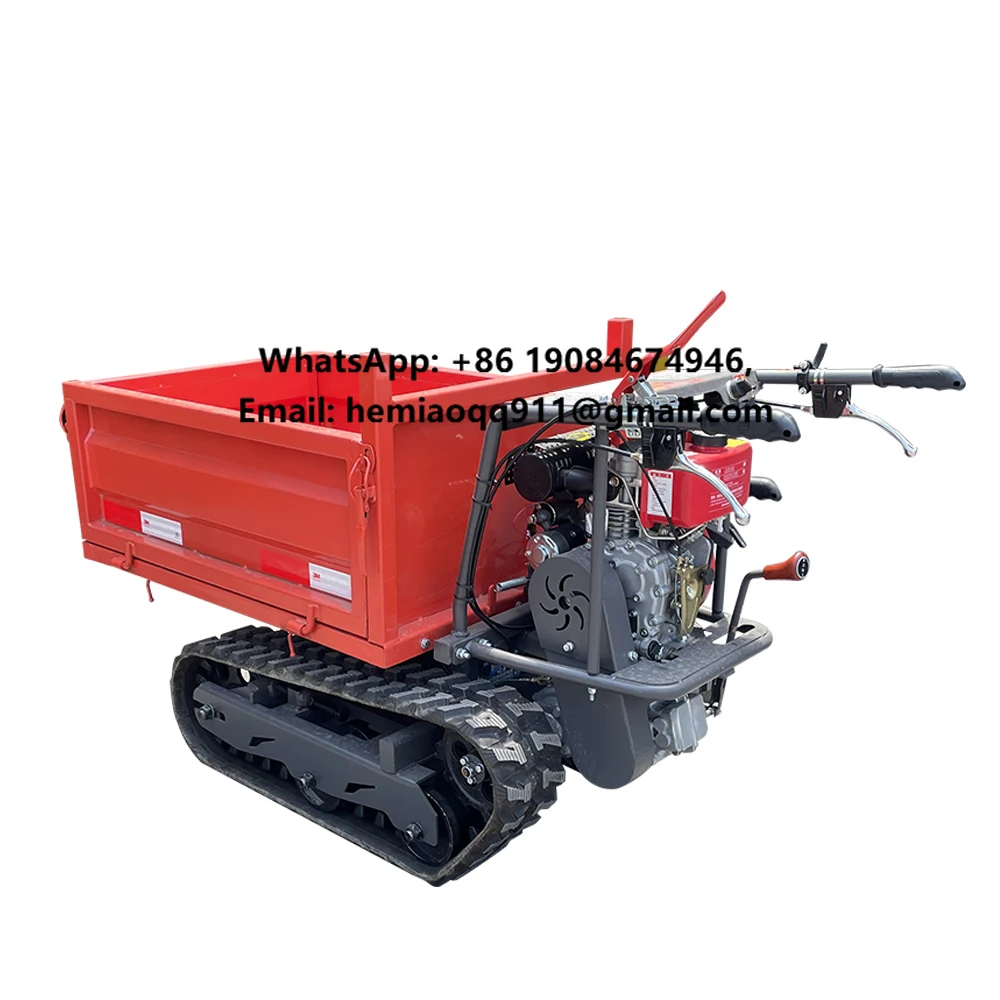 Automatic Crawler Loader Unloading Vehicle Adjustable Angle Convenient Operation Tracked Chassis 8 HP Engine High Load Moment