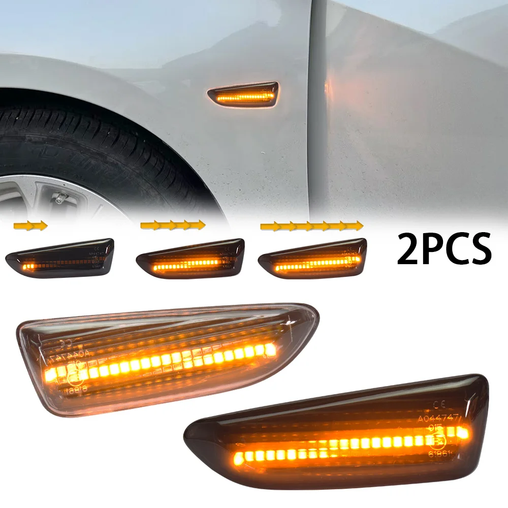 2PCS LED Dynamic Side Marker Turn Signal Lights Sequential Blinker for Buick Excelle Sail 3 Chevrolet Monza Sail 3 Cavalier