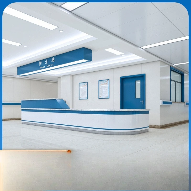 Medical wall door and wall integration project hospital wall  wood panel new metal composite panel