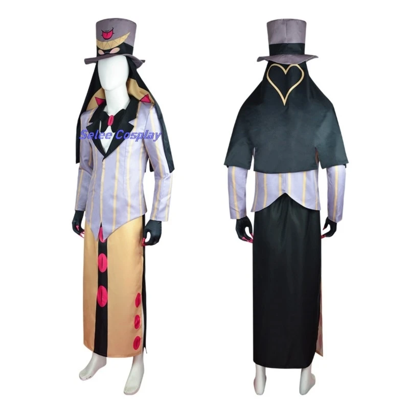 Hazbin Sir Pentious Cosplay Costumes Hat Hotel Suit Snake Anime Uniforms Clothes Demon Cosplay Tooth Halloween Party Mens Outfit