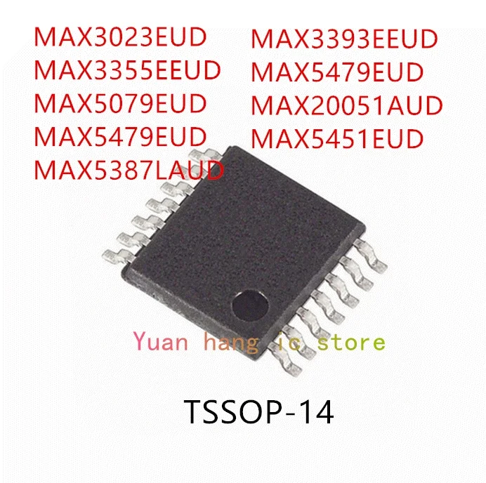 10 قطعة MAX3023EUD MAX3355EEUD MAX5079EUD MAX5479EUD MAX5387LAUD MAX3393EEUD MAX5479EUD MAX20051AUD MAX5451EUD IC