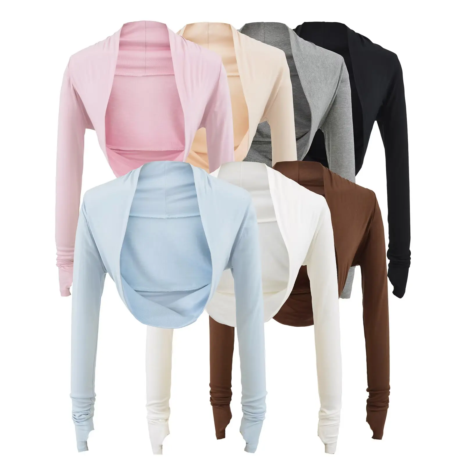 

Slimming American Sle ort Knitted Cardigan Women's Faion High Waist Sve Cover up Top Ele Anti-Aging Coat