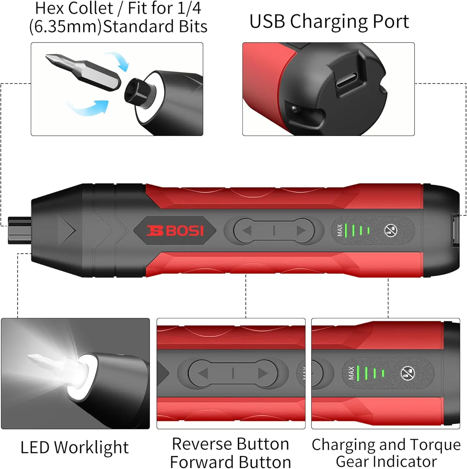 Tool 4.2V Electric Screwdriver, Repair Tool For Electronics Phone, Electric Screwdriver Cordless Ideal repair tool fo