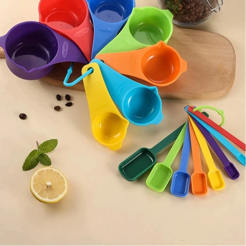 Measuring Spoons Set Teaspoon Tablespoon Kitchen Gadgets for Cooking Baking Colorful Measuring Spoon for Dry Liquid Ingredients