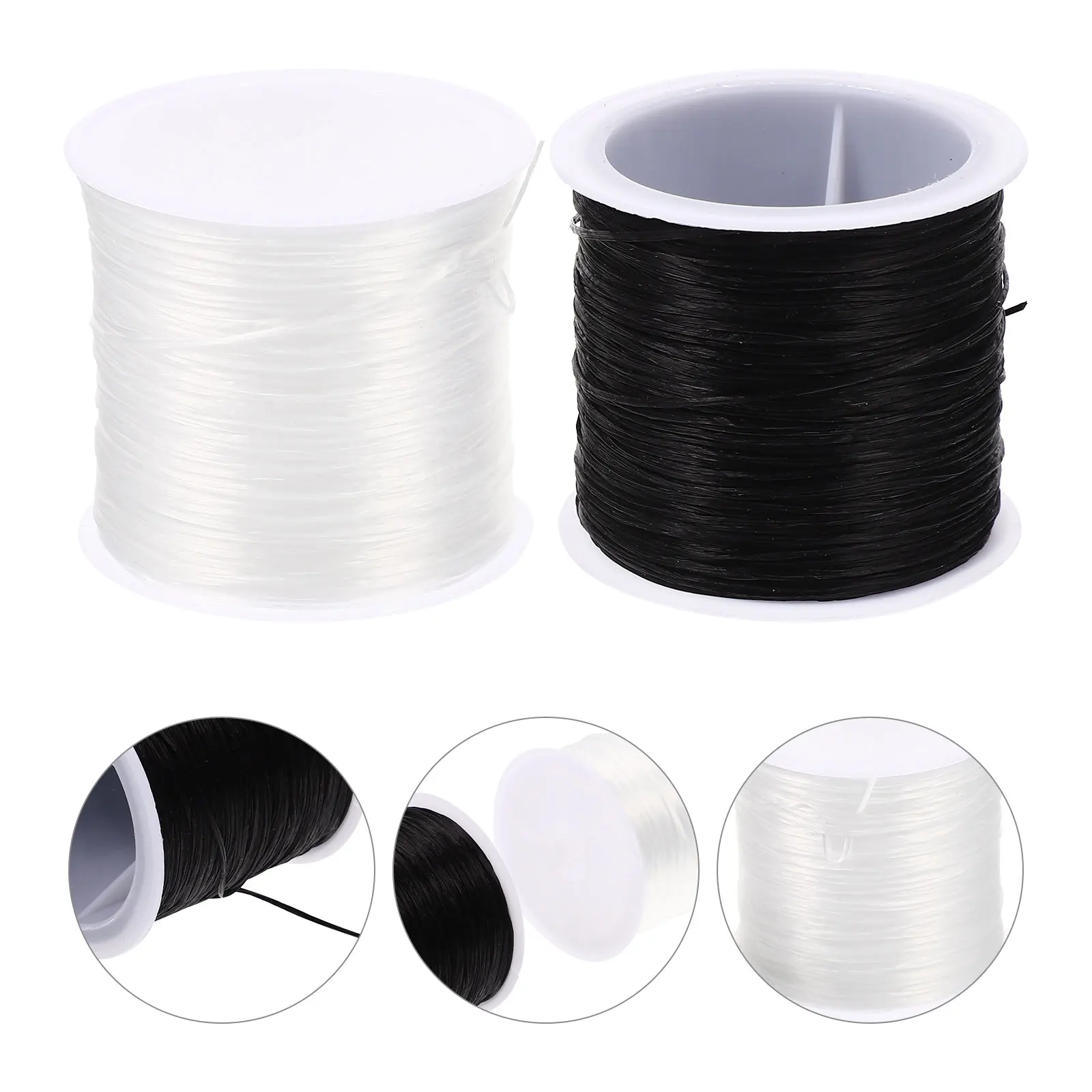 

4 Rolls Bracelet Bead Elastic Necklace Jewelry Diy Craft For Jewelry Making Handcraft Durable Strong Stretchy