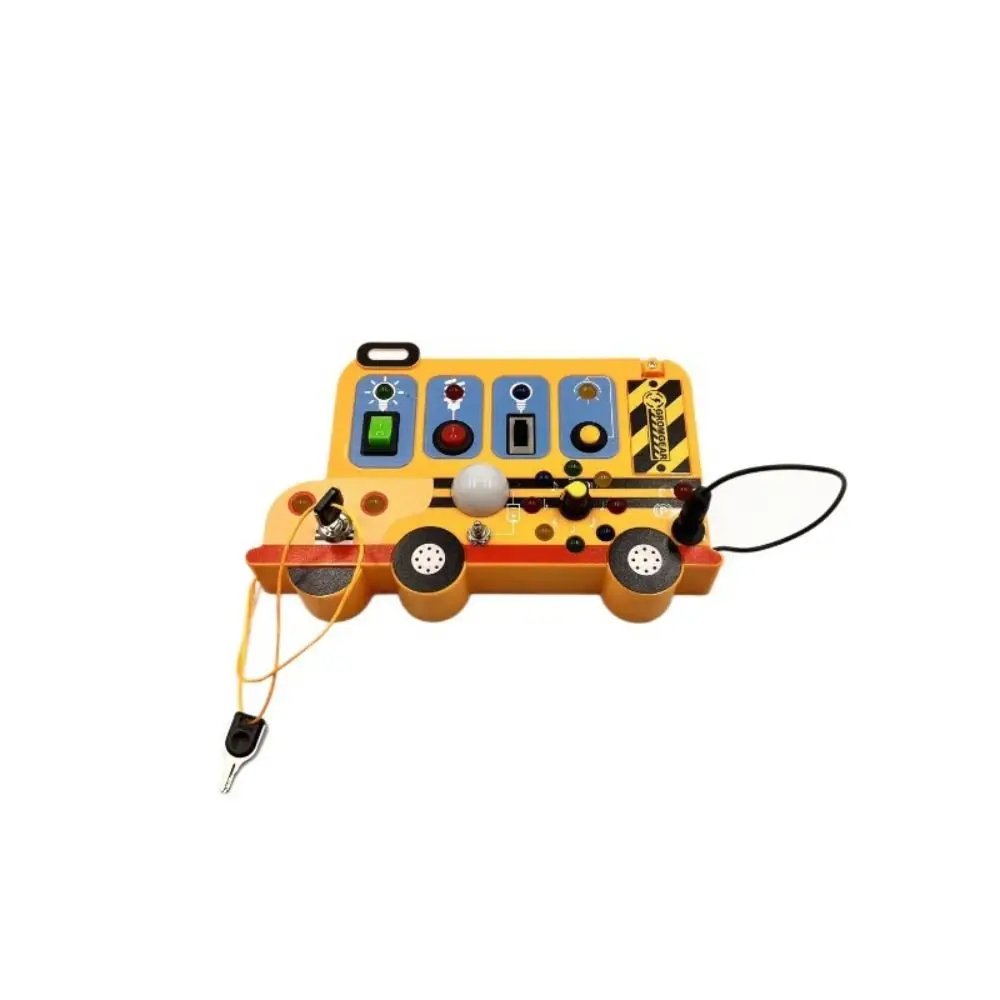 With Lights Switches LED Car Switch Sensory Play Hand-brain Coordination Training Interactive School Bus Learning