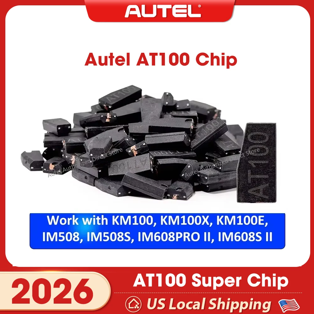 Autel AT100 Super Chip Universal Transponder Works with XP200 XP400 XP400PRO Compatible KM100 IM508S IM608 Key Programming Tools