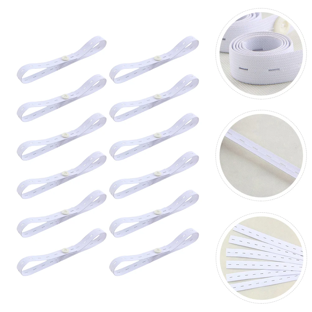 

12 Pcs Newborn Diapers Baby Button Nappy Fasteners Strap Buckle 5000X200X010CM Durable Belt White Toddler Infant