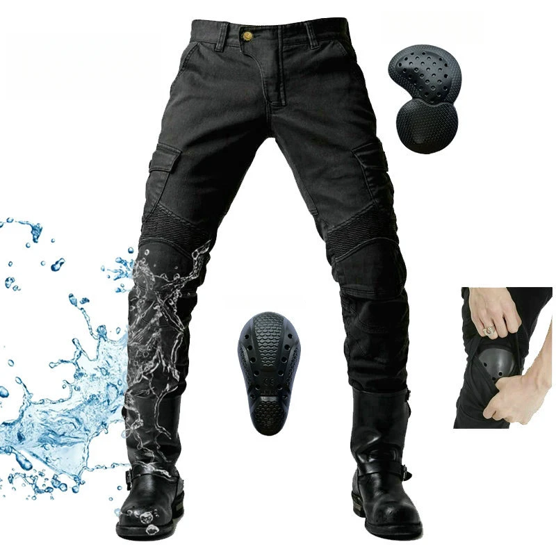 

Военные зеленые водонепроницаемые мотоциклетные джинсы, мотоциклетные брюки, рабочая одежда с несколькими карманами, гоночные брюки с защитой от падения, унисекс