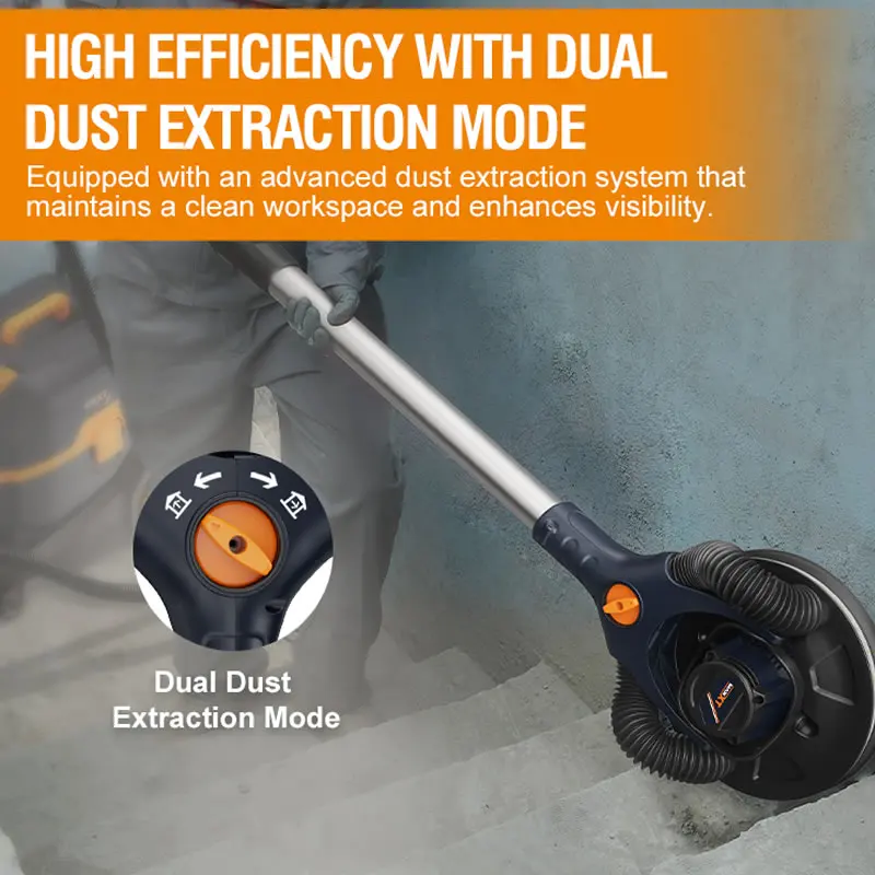 MAXXT 4mm Orbital Drywall Sander Brushless 400W 3.5A Foldable Electric Wall Sanding Machine 180° Flex Head for Wall Decoration
