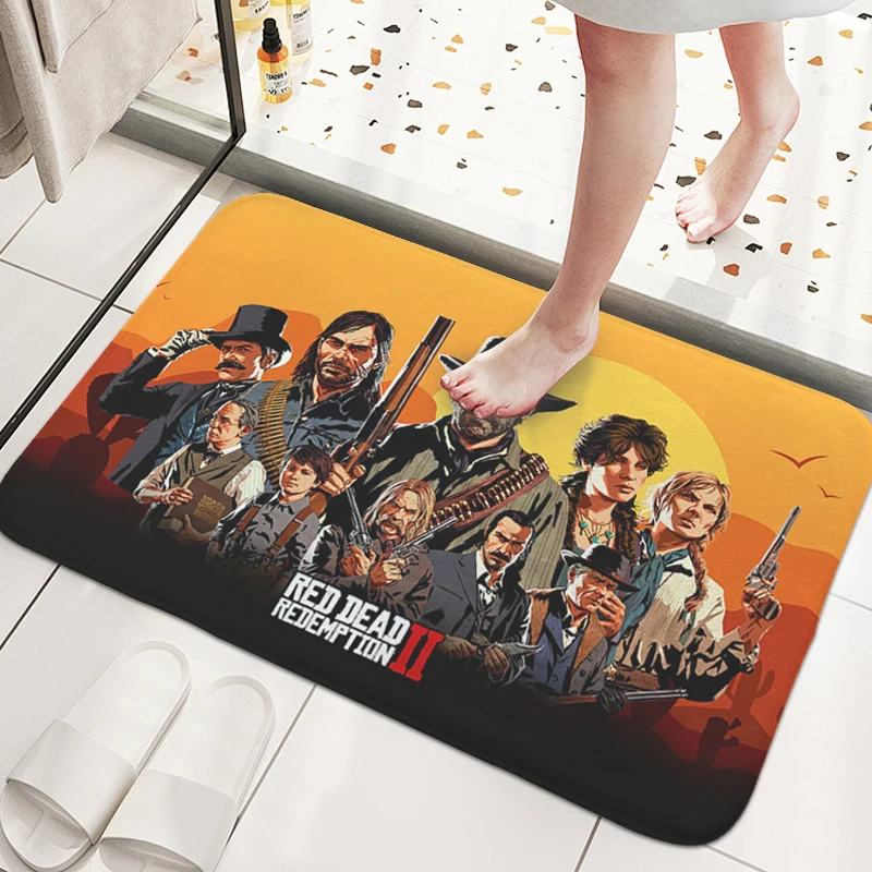 Bathroom Foot Mat Non-slip Red G-Deads G-Redemption 2 Kitchen Hallway Carpet Slip-resistant Bedroom Rug Doormat Entrance Door