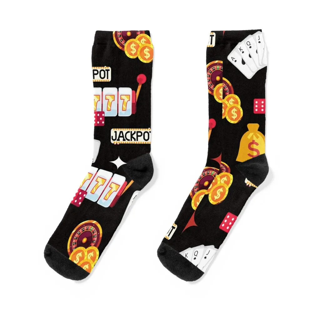 

Casino Gambling Poker Slot Pattern Socks colored sports and leisure Wholesale Socks Ladies Men's
