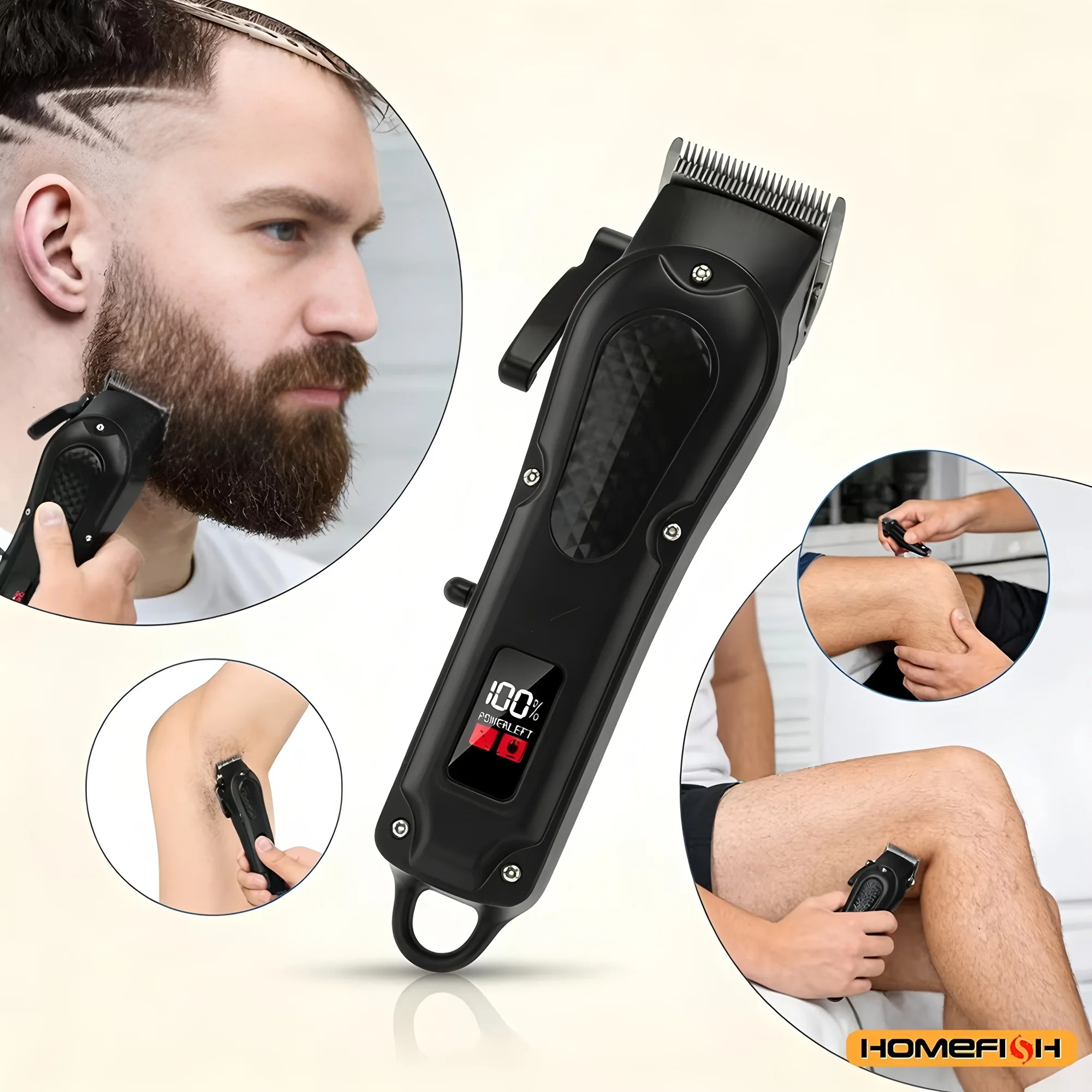 2026 Professional USB Rechargeable Hair Clipper & Beard Trimmer, Cordless, Ideal Gift For Men