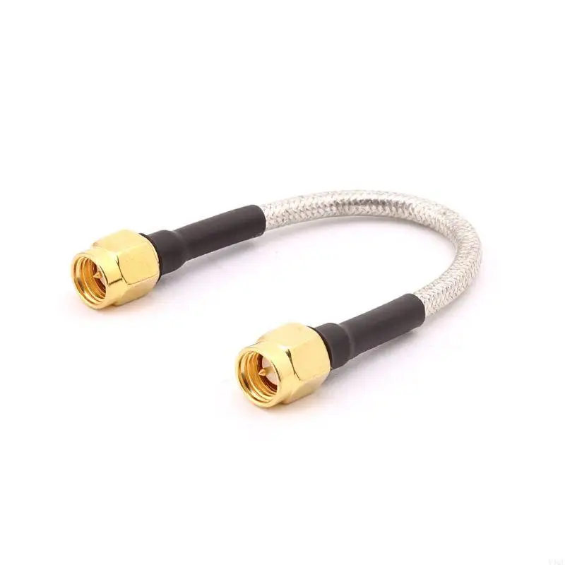 Y4QF 10pcs SMA Male To SMA Male RG402 Pigtail Cable 10cm Semi-rigid Connector Coaxial