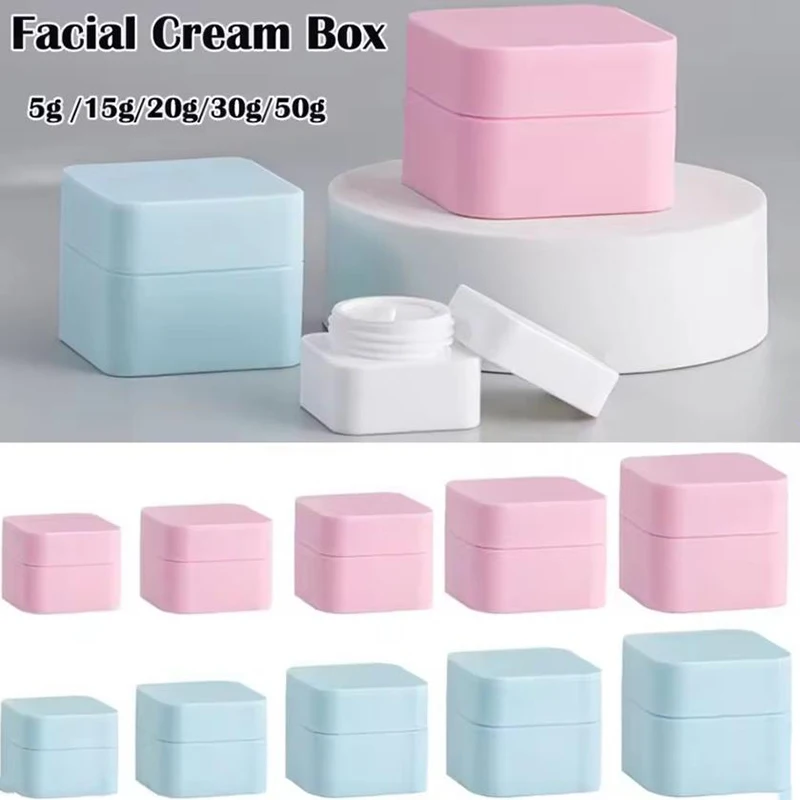 

20 шт., 5 г, 10 г, 20 г, 30 г, 50 г, контейнер для плотной талии, пустая дорожная полипропиленовая банка для крема для лица, пластиковая коробка для косметики, многоразовая бутылка