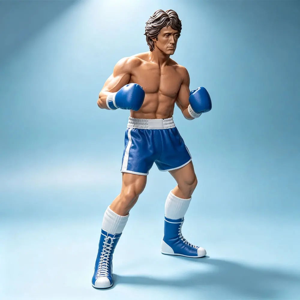 1/24/12/6 Desktop Decorative Item, Classic Boxer Design Resin Model Set, Battle Posture, GK Mini 3D Printed Model, Uncolored