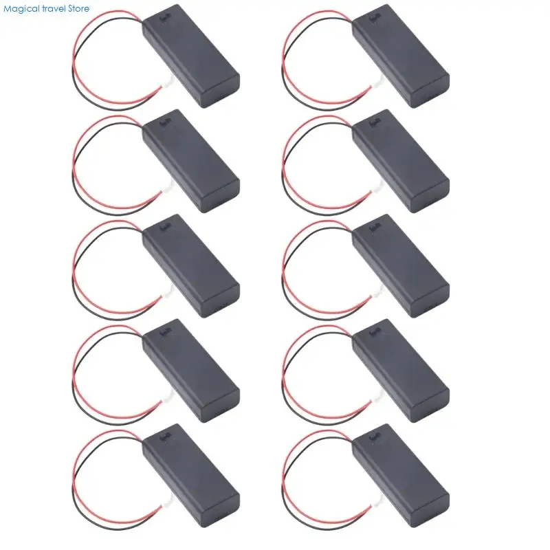 N2UB 2Pcs 3A Battery Case With Reinforced ABS Housing for Laboratory Experiments and Factory Installations