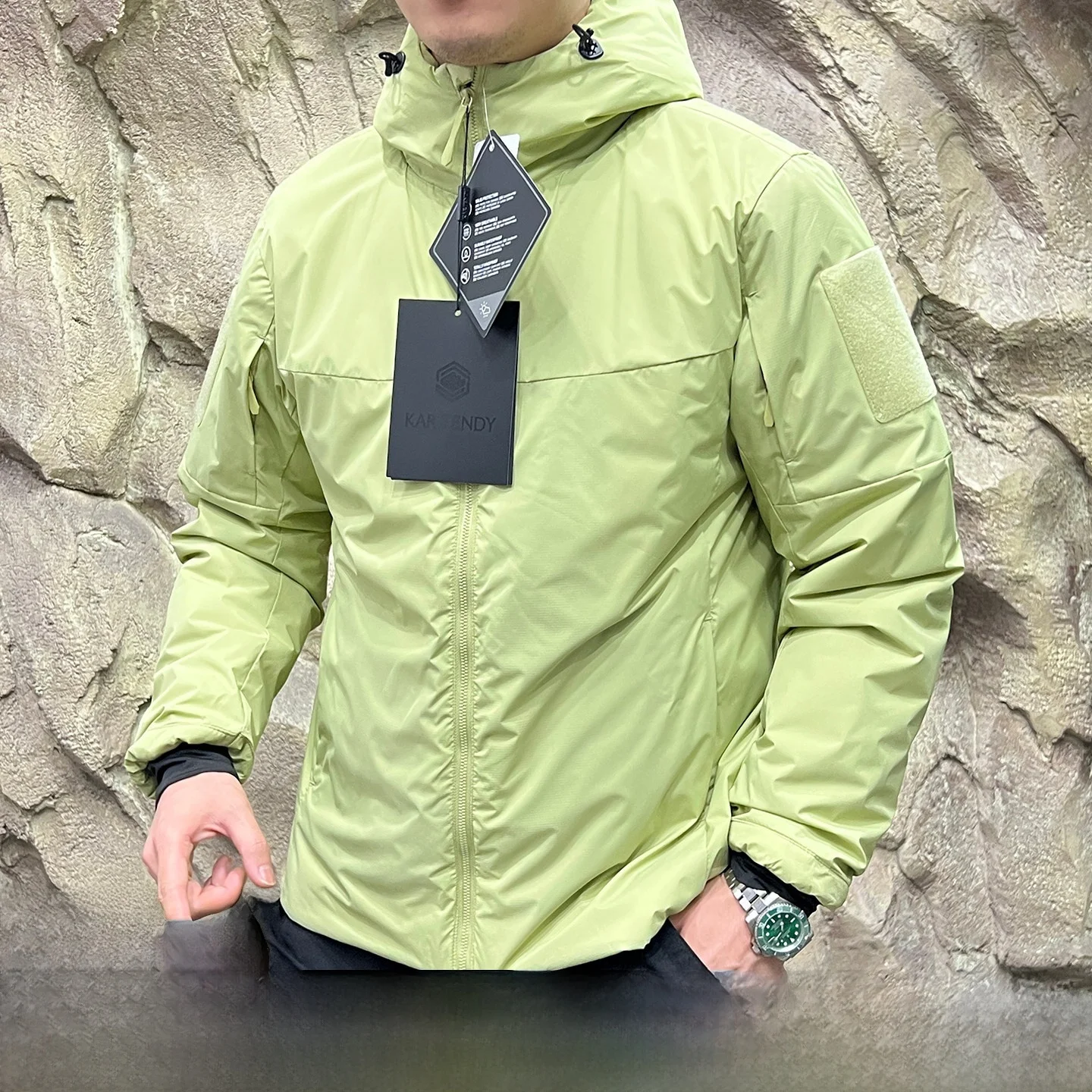 

Thiened Couple Sle Outdoor Cotton Jaet Men's Women's Hooded Windproof Waterproof Youth Faion Stand Fit Long Sve