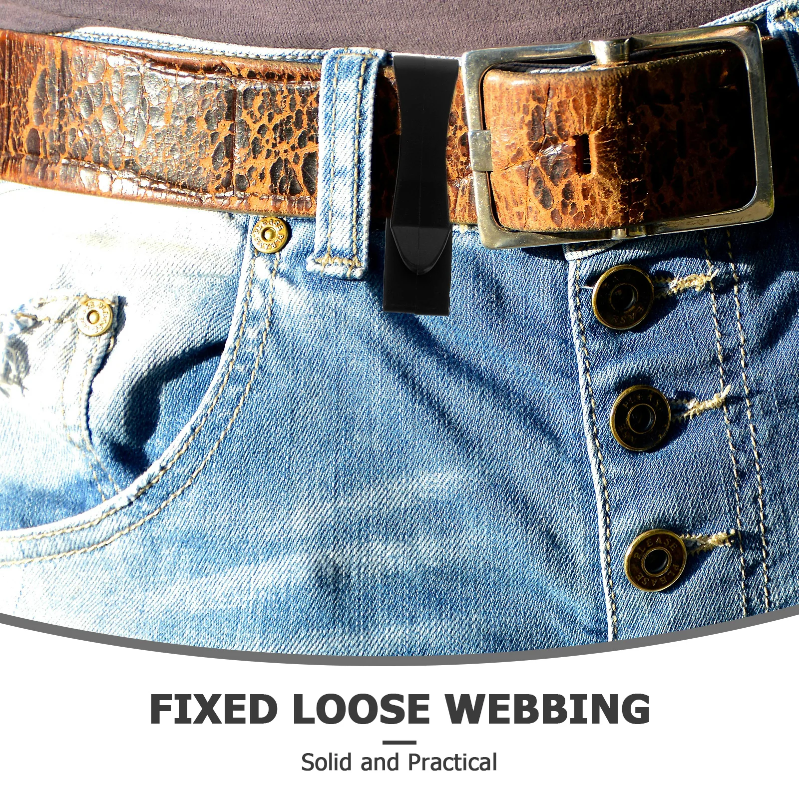 38 mm tactische gespclip voor riemen - veilige losse koorden op rugzakken, buitenuitrusting, vaste gesp