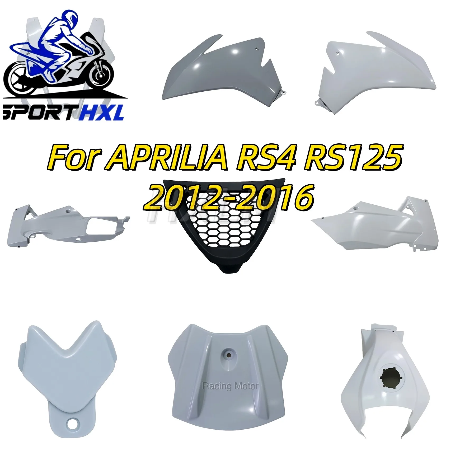 Motorcycle Fairing Body Kit - For Aprilia RS4 125 Unpainted Fairing Components Bodywork Injection Molding Cowling Accessories 16