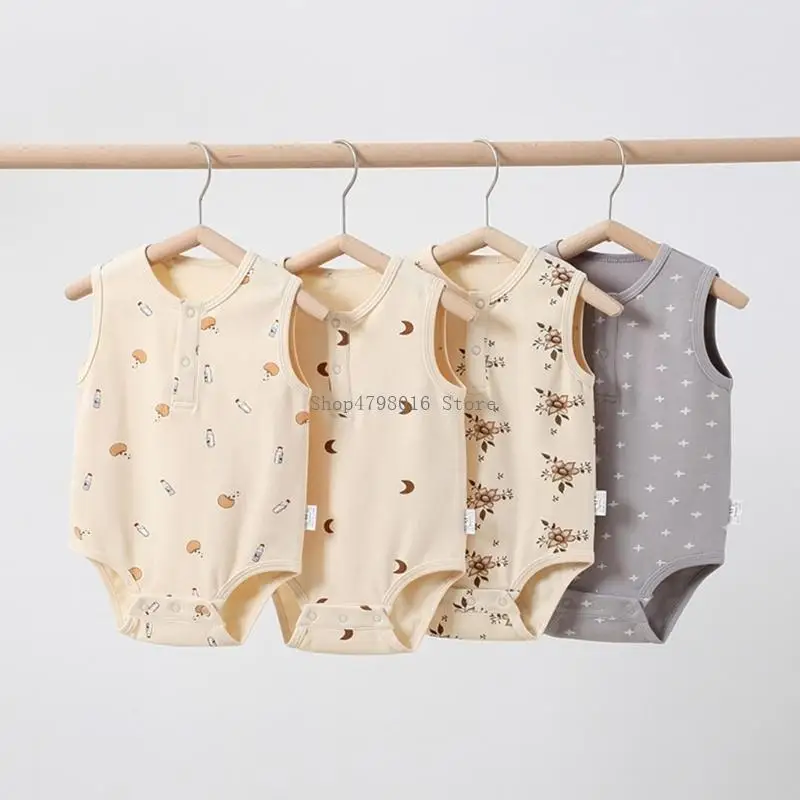 Baby Romper Summer Jumpsuits Infant Girls Boys Unisex Short Triangle Rompers Skin-Friendly Hip Wrap Sleeveless One-piece