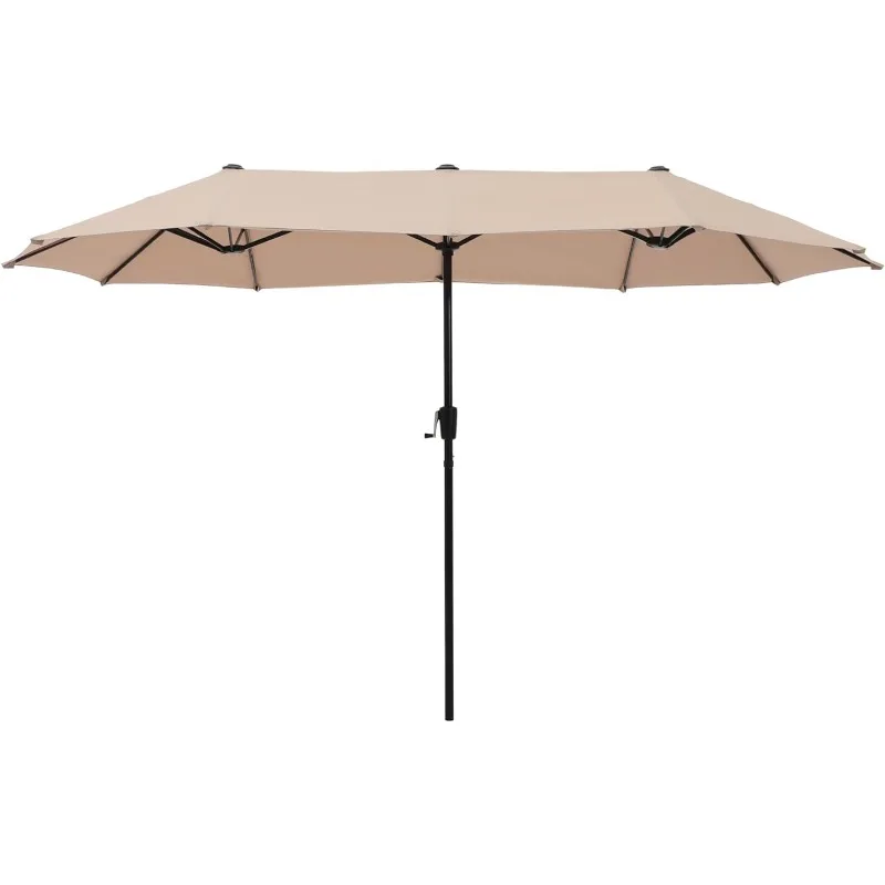 

HERA'S PALACE 13ft Rectangle Patio Umbrellas, Large Outdoor with Crank, Powerful UV Protective, Table Outdoor，patio Furniture