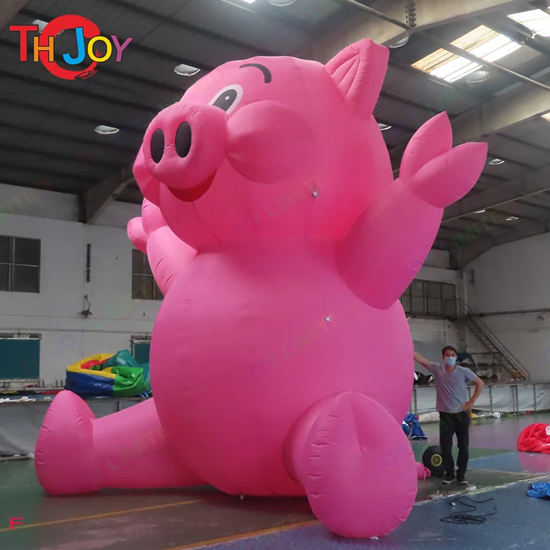 Modelo Inflável Gigante Porco Rosa, Cartoon Publicidade Infláveis, 8m, 26ft