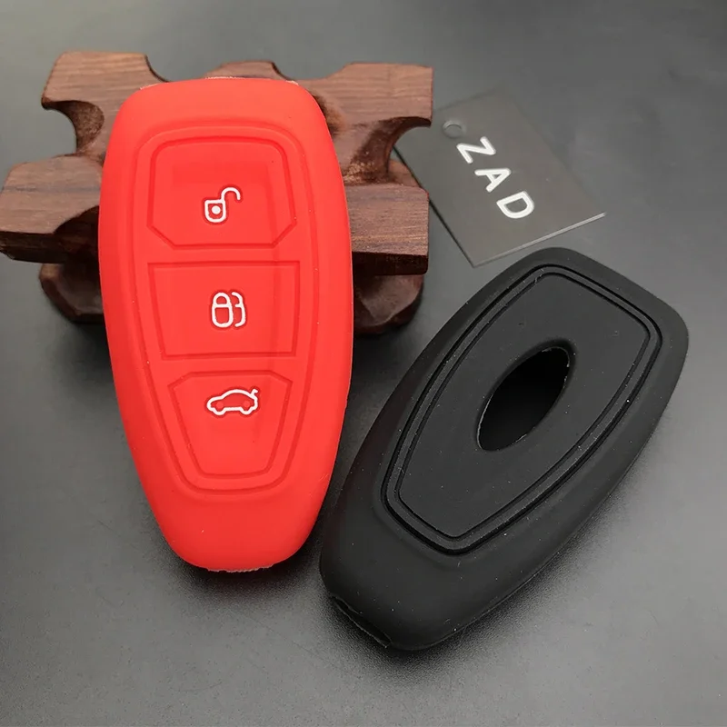 Silicone rubber car key case cover for Ford Focus 3 MK3 ST RS Ecosport Kuga New fiesta Fiesta Focus Mondeo3 Buttons smart key