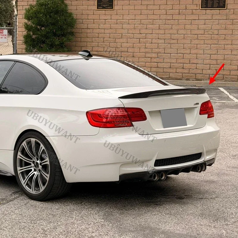 P-Style für BMW E92 3er 2-Türer M3 & E92 Coupé Heckspoilerlippe ABS Schwarz Flügelspoiler Auto-Styling Original ab Werk 2005-2012 – Detail 4