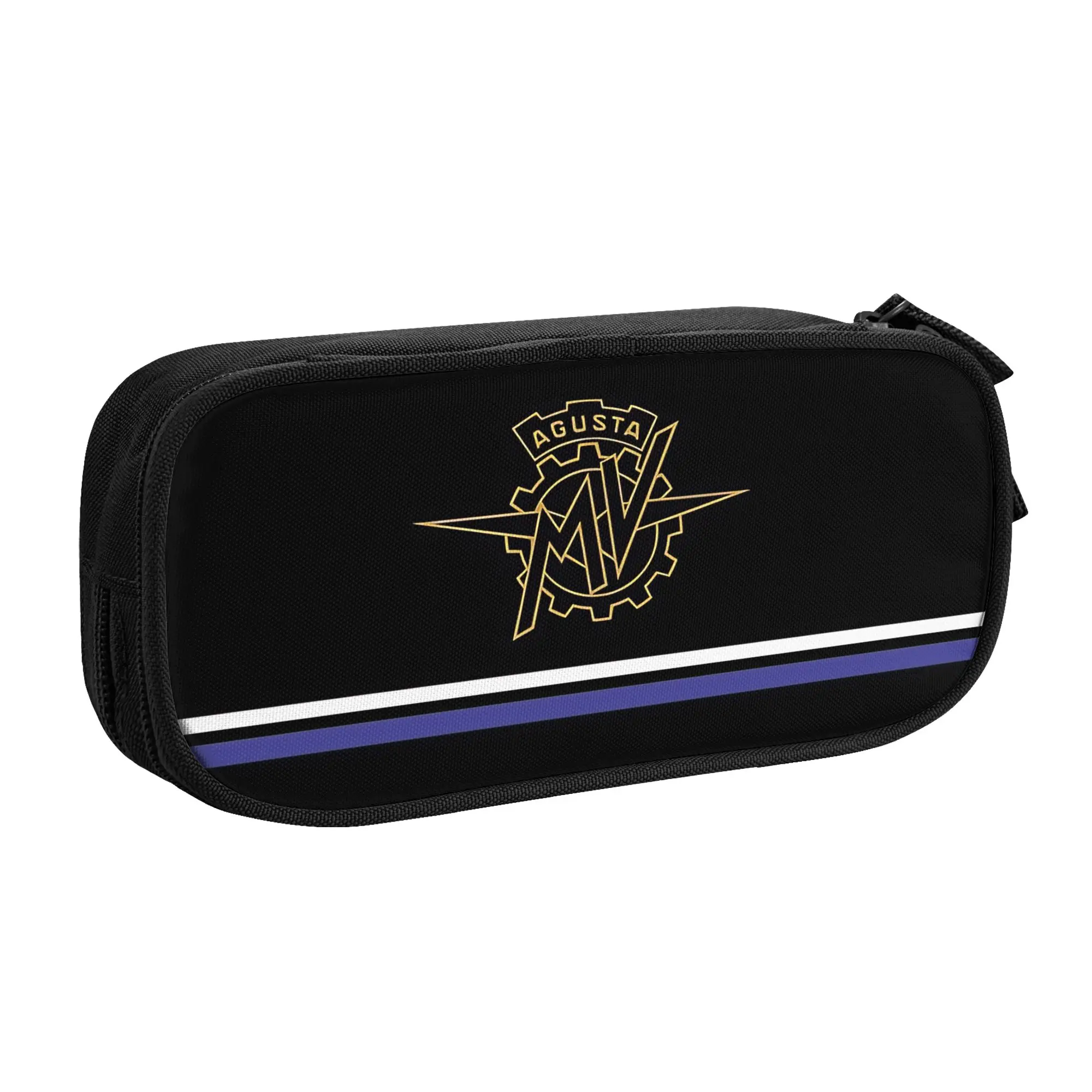 1 piece Lightweight Vintage Biker Emblem  Pencil Case Boys Pen Bag MV Agusta School Pencil Pouch