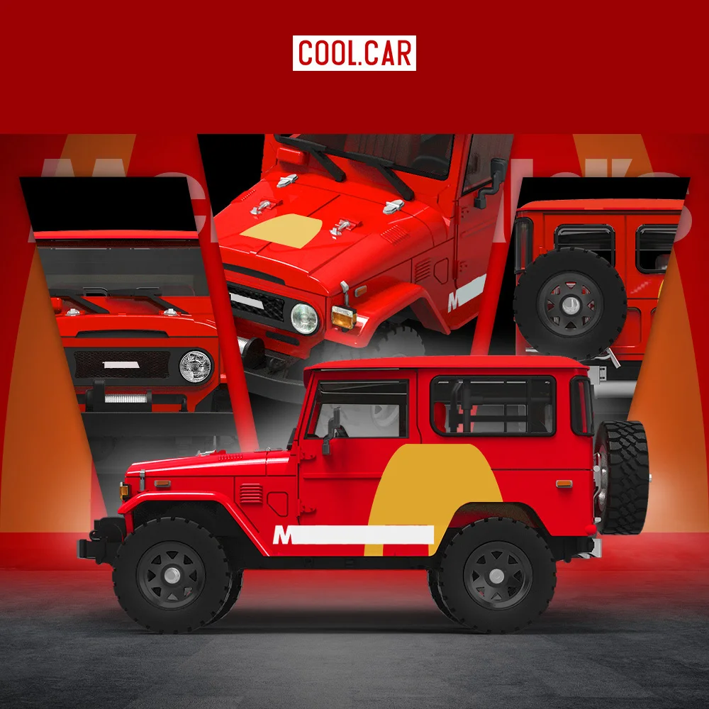 

*Pre-order*Cool Car 1:64 FJ40 Trailer Set Simulation Alloy Car Model, Action & Toy Figur for Collection&Display&Gift