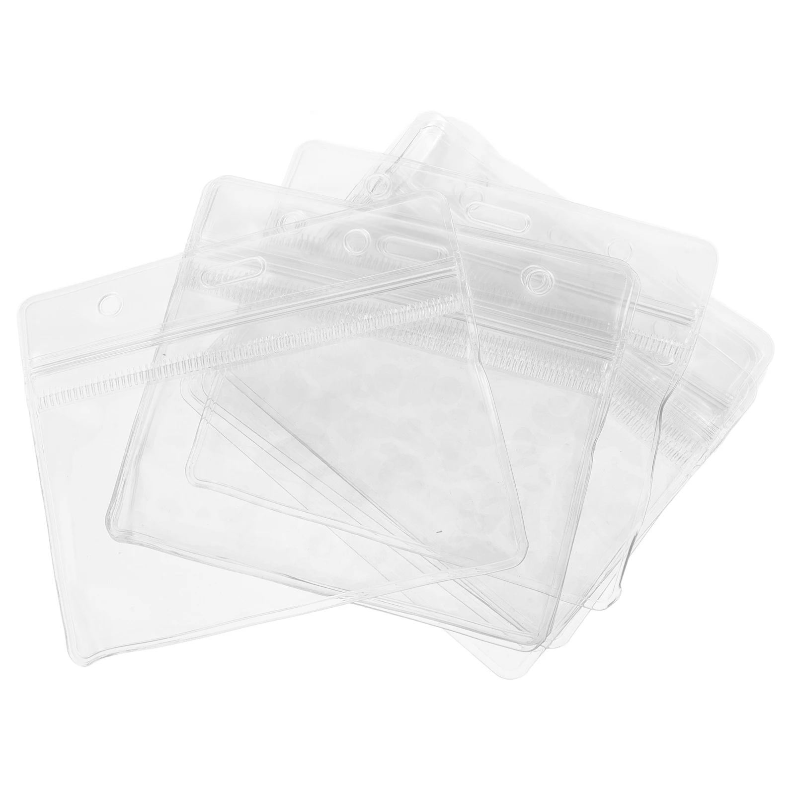 

40pcs ID Card Holder Transparent PVC Protective Sleeves Waterproof Badge Covers for Staff Student Nurse Doctor Game Cards