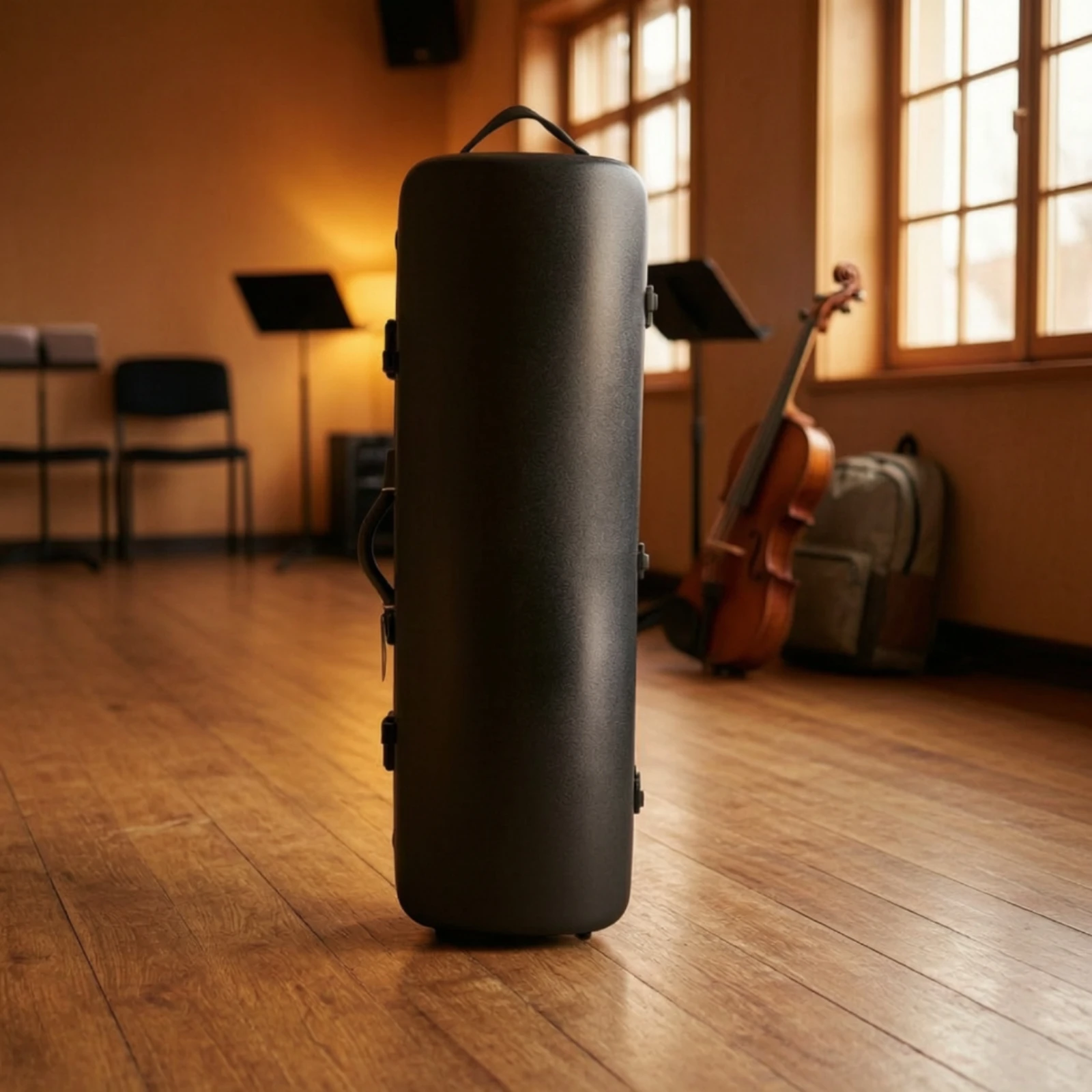 Carbon Fiber Violin Case Full Size Hard Violin Case Safeguarding Slim for Violinists, Travel, Rehearsals