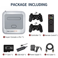 Retro WiFi Super Console X Pro 4K HD TV Video Game Consoles For PS1/PSP/N64/DC With 62000+ Games With 2.4G Wireless Controllers