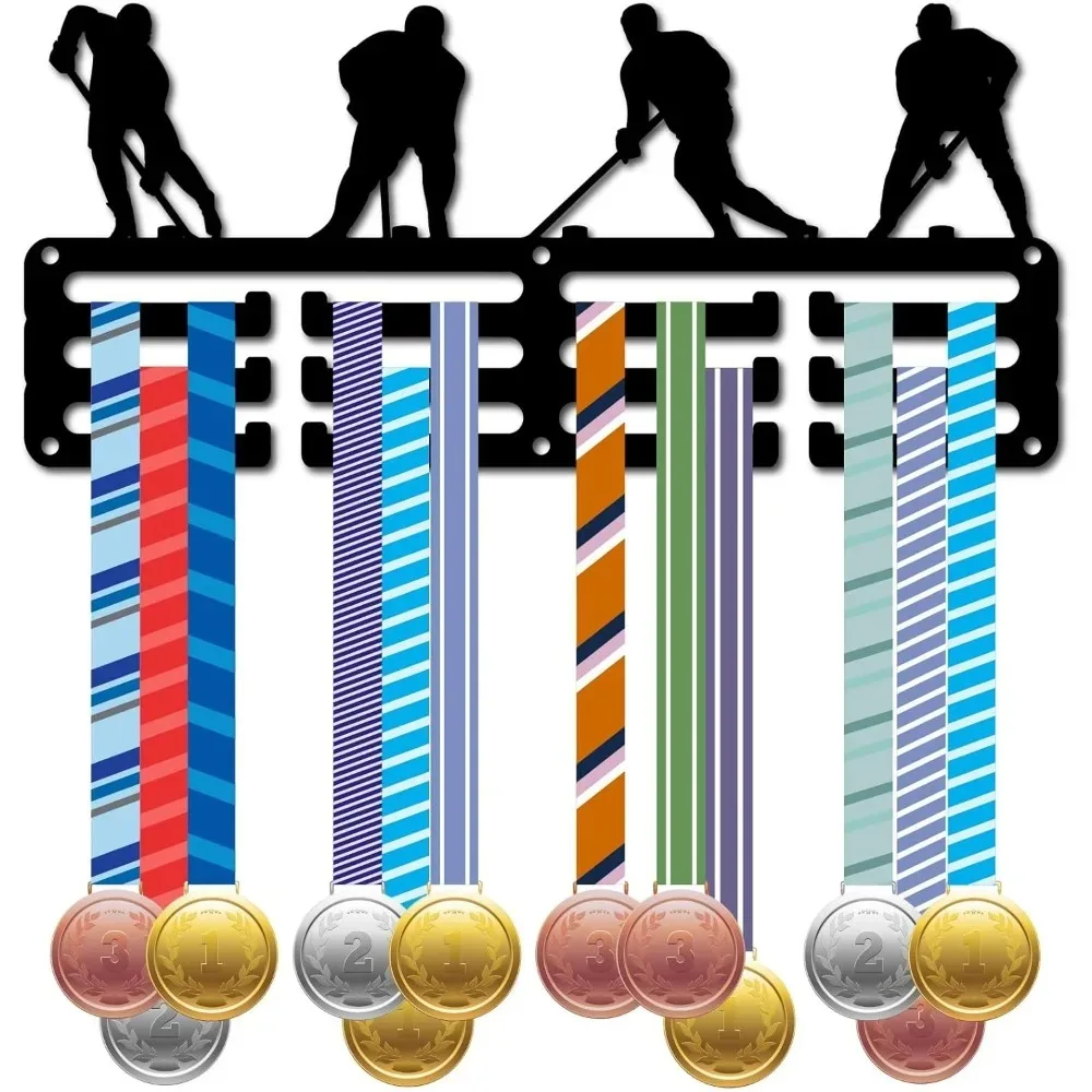 

Ice Hockey Medal Holder Hanger Medals Display Rack Black Metal Iron Small Shelf Medal Plaques Hanger Organizer making kit